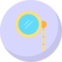 monocle plat bulle icône vecteur