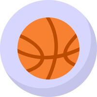 basketball plat bulle icône vecteur
