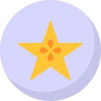 étoile fruit plat bulle icône vecteur