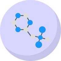 molécules plat bulle icône vecteur
