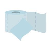 rouleau de papier toilette nettoyage hygiène icône du design plat vecteur