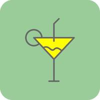 cocktail glyphe pente coin icône vecteur