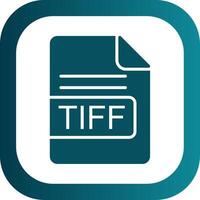 tiff fichier format glyphe pente coin icône vecteur