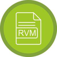 RVM fichier format ligne multi cercle icône vecteur