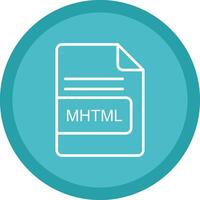 mhtml fichier format ligne multi cercle icône vecteur