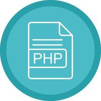 php fichier format ligne multi cercle icône vecteur