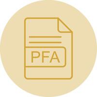 pfa fichier format ligne Jaune cercle icône vecteur