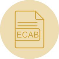 ecab fichier format ligne Jaune cercle icône vecteur