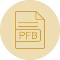 pfb fichier format ligne Jaune cercle icône vecteur