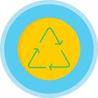 recycler plat multi cercle icône vecteur