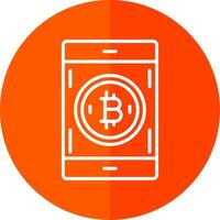 bitcoin Payer ligne Jaune blanc icône vecteur