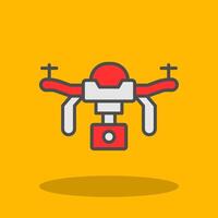 drone rempli ombre icône vecteur