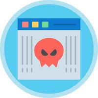 malware plat multi cercle icône vecteur