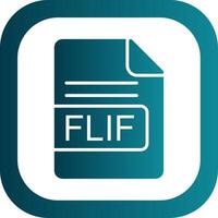 flif fichier format glyphe pente coin icône vecteur