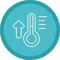 thermomètre ligne multi cercle icône vecteur