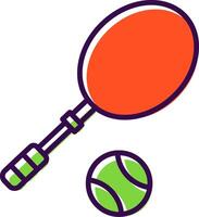 tennis rempli conception icône vecteur