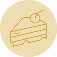 Pâtisserie ligne Jaune cercle icône vecteur