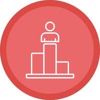 classement ligne multi cercle icône vecteur