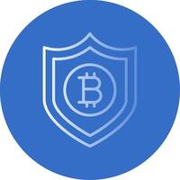 bitcoin sécurise plat bulle icône vecteur