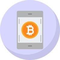 bitcoin Payer plat bulle icône vecteur