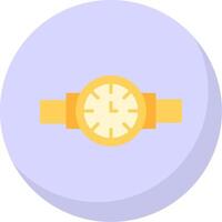 montre-bracelet plat bulle icône vecteur