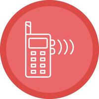 walkie talkie ligne multi cercle icône vecteur