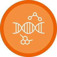 ADN ligne multi cercle icône vecteur