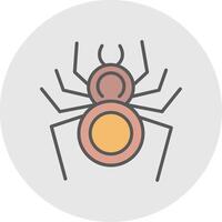 araignée ligne rempli lumière icône vecteur