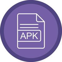 apk fichier format ligne multi cercle icône vecteur