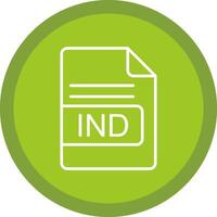 Indiana fichier format ligne multi cercle icône vecteur