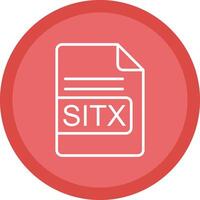 sitx fichier format ligne multi cercle icône vecteur