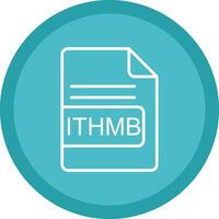 ithmb fichier format ligne multi cercle icône vecteur