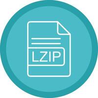 zip fichier format ligne multi cercle icône vecteur