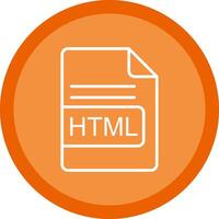 html fichier format ligne multi cercle icône vecteur