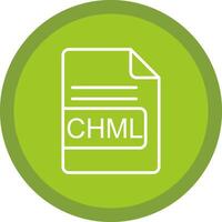 chml fichier format ligne multi cercle icône vecteur