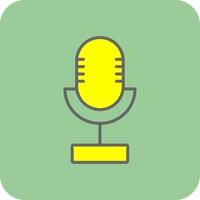 microphone glyphe pente coin icône vecteur