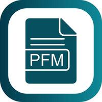 pfm fichier format glyphe pente coin icône vecteur
