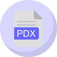pdx fichier format plat bulle icône vecteur