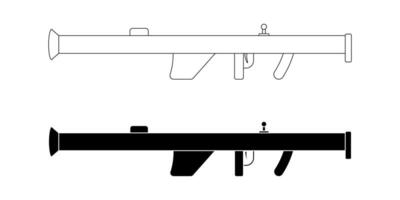 contour silhouette fusée lanceur icône ensemble isolé sur blanc Contexte vecteur