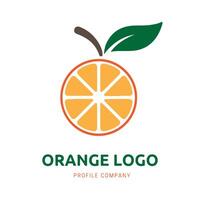 Orange logo conception pour marque entreprise ou identité vecteur