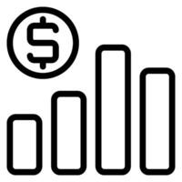 icône de ligne graphique vecteur