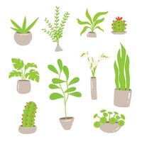 dix plante d'appartement illustration vecteur