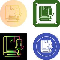 conception d'icône de livre audio vecteur