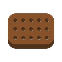 Icône de biscuit de vecteur
