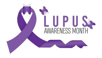 lupus conscience mois observé chaque année dans peut. modèle pour arrière-plan, bannière, carte, affiche avec texte une inscription. vecteur