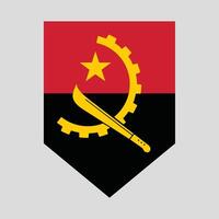 angola drapeau dans bouclier forme vecteur