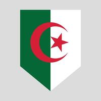 Algérie drapeau dans bouclier forme icône vecteur