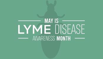 Lyme maladie conscience mois observé chaque année dans peut. modèle pour arrière-plan, bannière, carte, affiche avec texte une inscription. vecteur