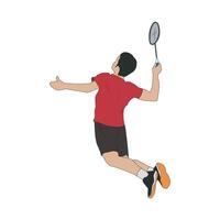 badminton joueurs, des sports vecteur