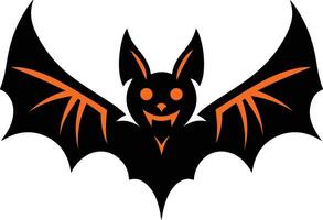 effrayant noir Halloween chauve souris illustration. vecteur